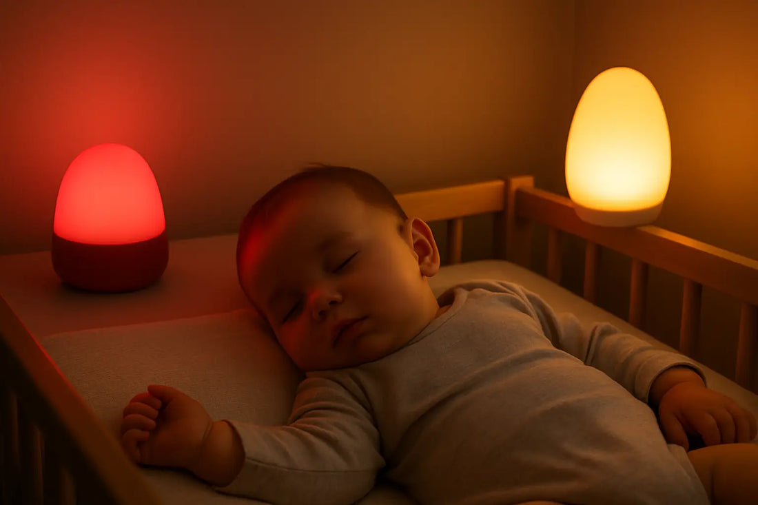 Lumière rouge ou ambre: la veilleuse bébé idéale