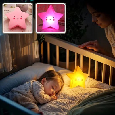 Veilleuse bebe étoile créant une atmosphère chaleureuse.