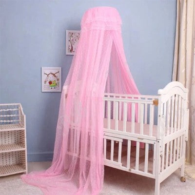 Ciel de lit bébé rose dentelle baldaquin chambre fille