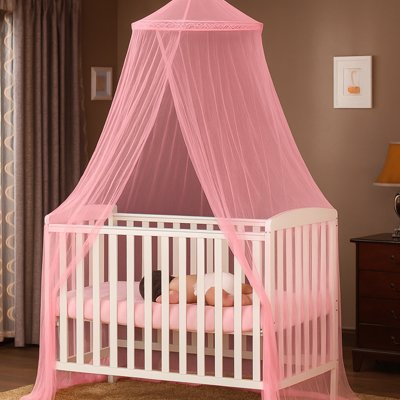 Ciel de lit bébé rose baldaquin princesse chambre enfant