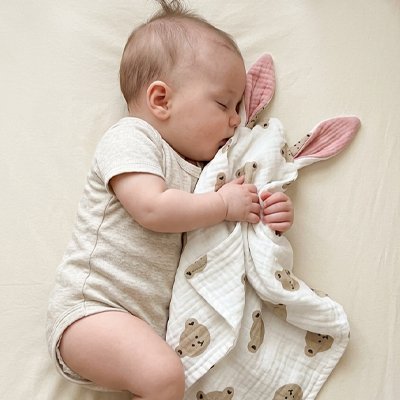 doudou plat lapin bébé