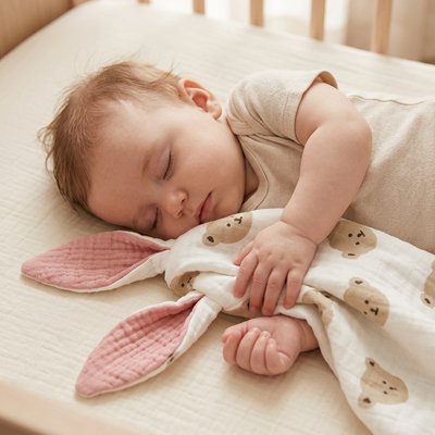 doudou plat lapin bébé