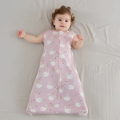 gigoteuse bébé hiver - bébé assis motifs cygnes douceur