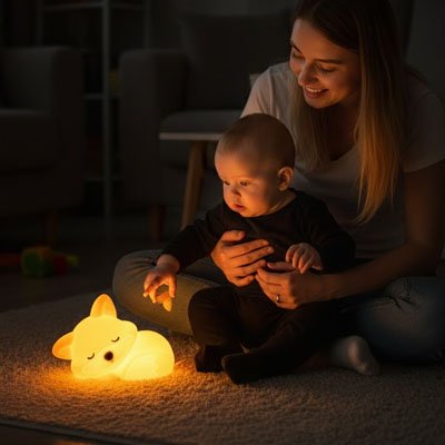 Hypnotisé par veilleuse renard 