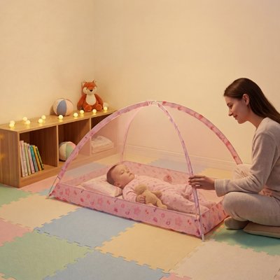moustiquaire bébé pliable maman nourrisson sol chambre douce
