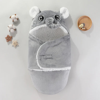 Modèle éléphant gris à plat, capuche à trompe et oreilles en relief