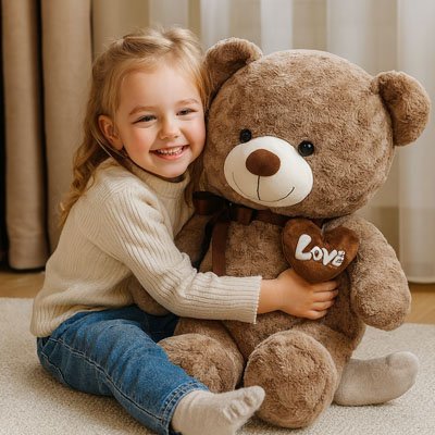 ours en peluche bébé - tout-petit jouant géant