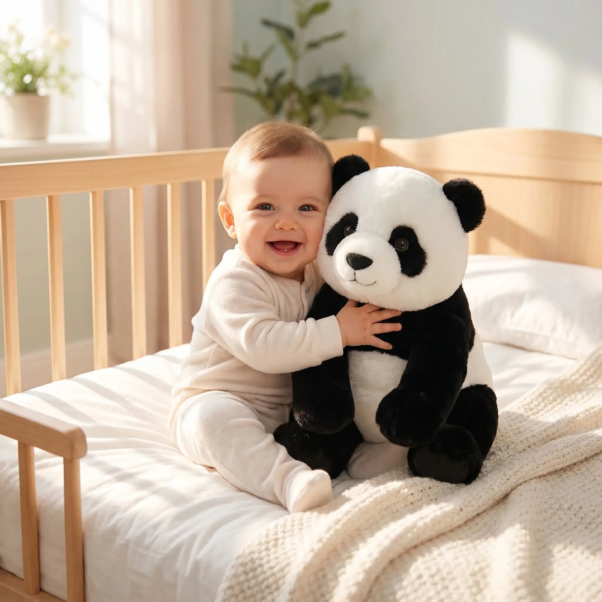 Peluche panda bébé compagnon apaisant sieste câlin