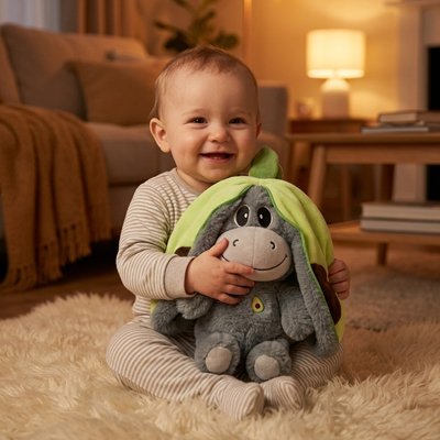 peluche qui respire bébé - âne bambin ambiance nuit