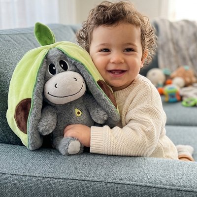 peluche qui respire bébé - âne bambin câlin canapé