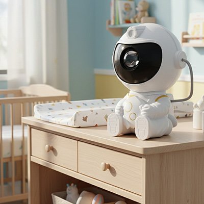 Projecteur galaxie bébé berceuse céleste étoiles et musique réunis