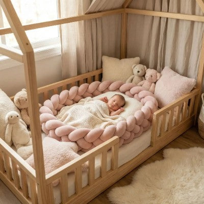 réducteur de lit bébé tressé cocon douillet