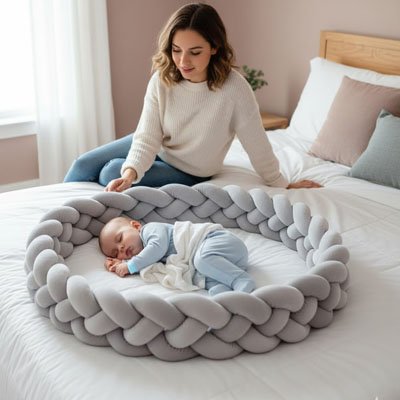 tresse de lit confortable protégeant bébé pendant son sommeil