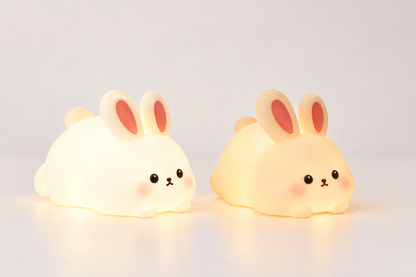 Duo veilleuse lapin bébé rechargeable - 2 veilleuses côte à côte