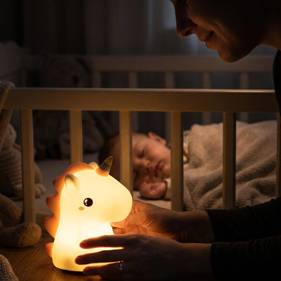 veilleuse licorne lumière douce bébé endormi nuit