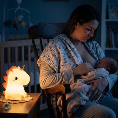 veilleuse licorne maman bébé chambre bleue nuit apaisante