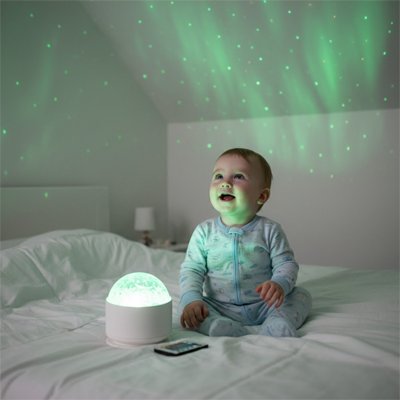 Veilleuse projection bébé nourrisson dort lumière douce