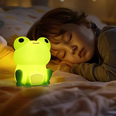 Veilleuse rechargeable bébé grenouille bébé s'endort enfin serein
