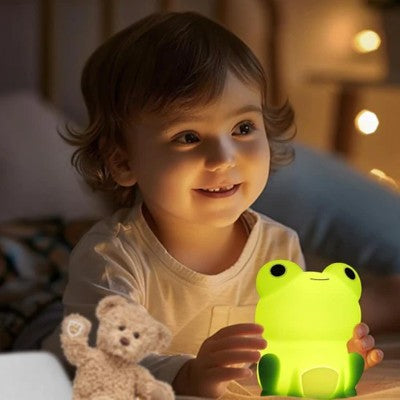 Veilleuse rechargeable bébé grenouille bébé s'endort enfin serein