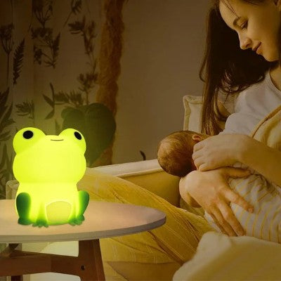 Veilleuse rechargeable bébé grenouille bébé s'endort enfin serein
